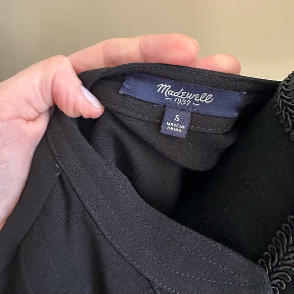 Madewell Director Shirt Dress Women's Black Dress Size Small - Picture 3 of 4